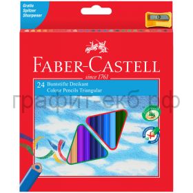 Карандаши цв.24цв.Faber-Castell ECO трехгранные 120524