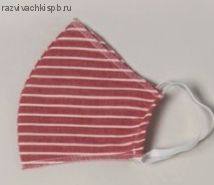 Маска 2х-слойная хлопковая, цв.МИКС