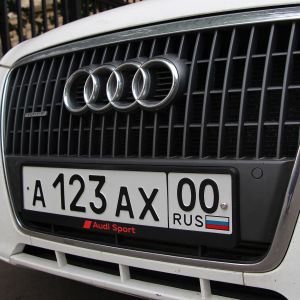 Номерные рамки для номера Audi Sport - черные