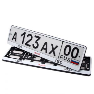 Рамки номера Audi - белые
