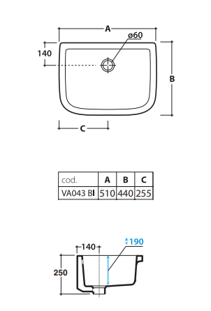 Настольная раковина Globo Grace VA043 51x44 ФОТО