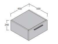 Тумба с ящиком Globo Arredo Wood S04524 45х50 схема 1