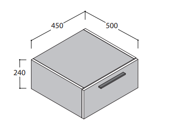 Тумба с ящиком Globo Arredo Wood S04524 45х50 схема 1