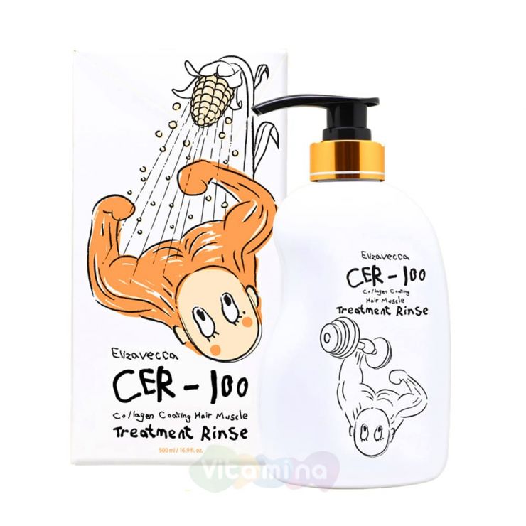 Elizavecca Маска-бальзам для волос CER-100 Collagen Coating Hair Muscle Treatment Rinse, 500 мл