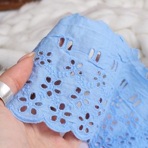 Шитье кружевное 10 см Голубое