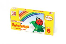 Пластилин мягкий 6 цветов Луч Кроха