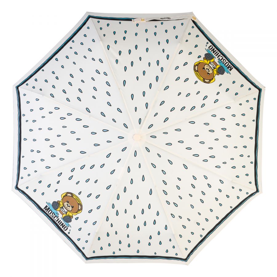 Зонт складной Moschino 8058-OCA Bear in the rain Cream