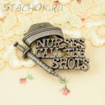 Брошь "Процедурная медсестра" цвет олова (Danecraft США)