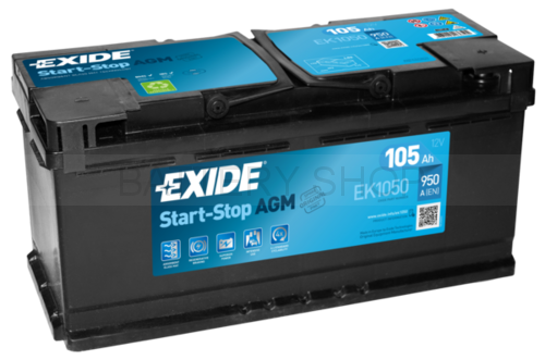 Exide Start-Stop AGM 105Ah 950 A EK1050