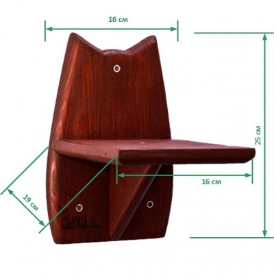 Полка "Кот" красное дерево