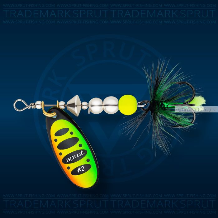 Блесна вращающаяся Sprut Caspia Spinner №3 / 7 гр / цвет: FT