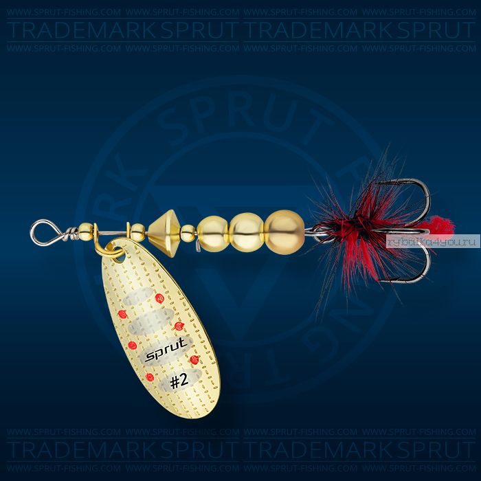 Блесна вращающаяся Sprut Caspia Spinner №3 / 7 гр / цвет: G