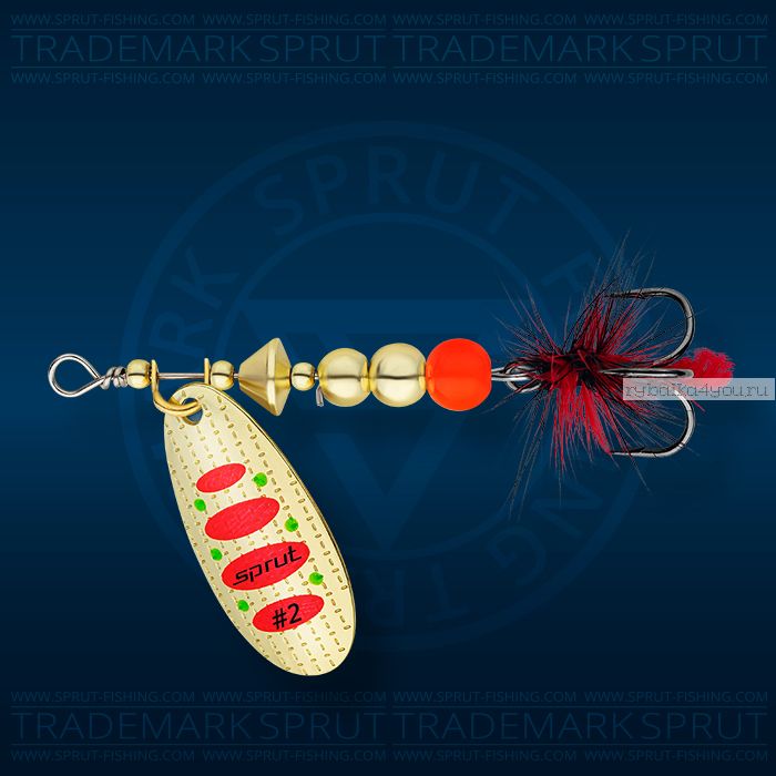 Блесна вращающаяся Sprut Caspia Spinner №3 / 7 гр / цвет: GR