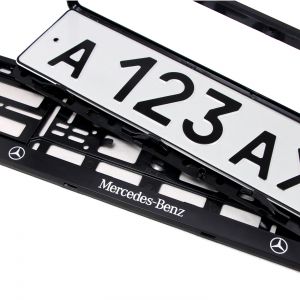 Номерные рамки для номера Mercedes Benz - черные