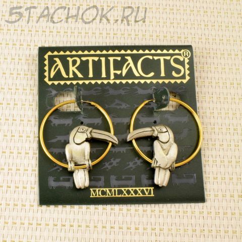 Серьги-кольца "Туканы" (JJ США)