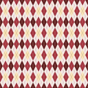 Хлопок Перкаль Красно-бежевые ромбики 50х37 limit