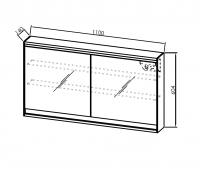 Шкаф-зеркало Kolpa San PANDORA 110х60 с подсветкой схема 1