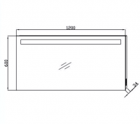 Зеркало Kolpa San JOLIE (Джоли) с подсветкой 120х60 схема 1