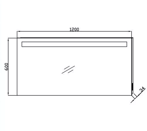 Зеркало Kolpa San JOLIE (Джоли) с подсветкой 120х60 схема 1