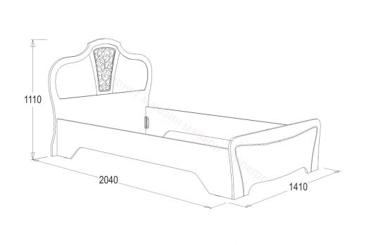 Кровать "Ольга 12" (1,2х2,0   1,4х2,0  1,6х2,0)