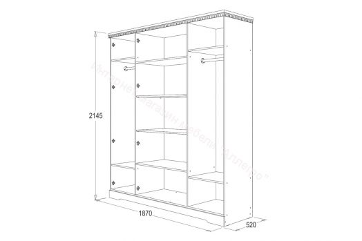 Шкаф "Ольга 12" 4-х створчатый