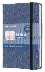 Книжка зап.Moleskine Pocket Denim линейка синий LCDNB2MM710