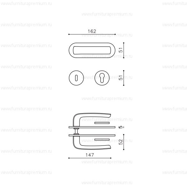 Ручка Olivari Diva M256P