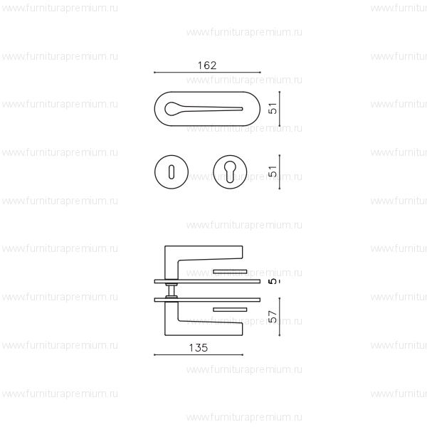Ручка Olivari Lama M107P