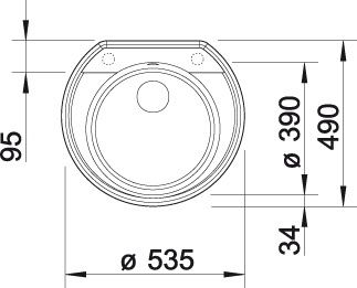 Мойка Blanco Rondoval 45 515679 схема 2