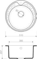 Кухонная мойка Omoikiri Tovada 51-GR 4993367 leningrad grey схема 2