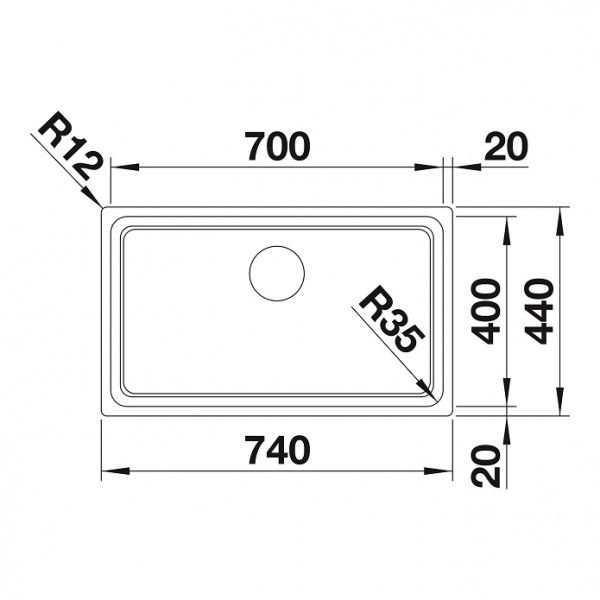 Кухонная мойка Blanco Etagon 700-U схема 2