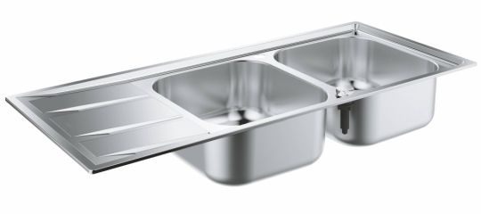 Изображение Мойка Grohe K400 из нержавеющей стали с корзинчатым вентилем