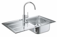 Набор: Мойка Grohe K400 из нержавеющей стали с корзинчатым вентилем схема 1