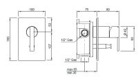 Встраиваемый смеситель Antonio Lupi Bikappa BK601 схема 1