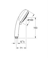 Ручной душ Grohe New Tempesta Cosmopolitan 100 IV 27573002 (27573001) схема 1