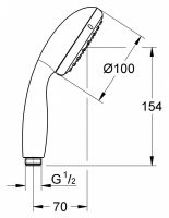 Ручной душ Grohe Tempesta New 27852001 (27852000) схема 2