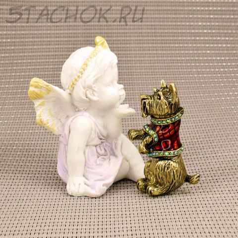 Брошь "Цирковой терьерчик" (США)