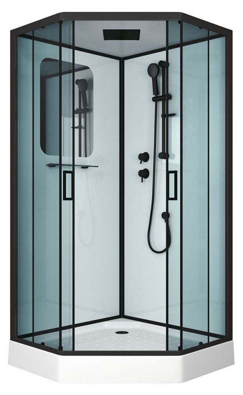 Душевая кабина Niagara Premium NG-6902-01D BLACK 100x100