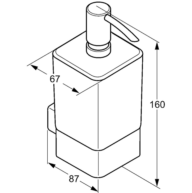 Дозатор жидкого мыла Kludi E2 4997605 16 см схема 2