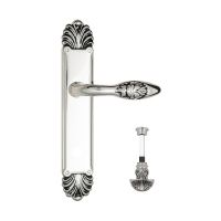 Ручка на планке Venezia Casanova PL87 WC-4. натуральное серебро+черный