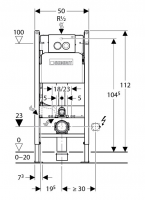 Инсталляция Geberit с унитазом Roca Dama Senso 346517000 схема 3