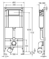 Инсталляция Viega с унитазом Roca Hall 346627000 схема 3