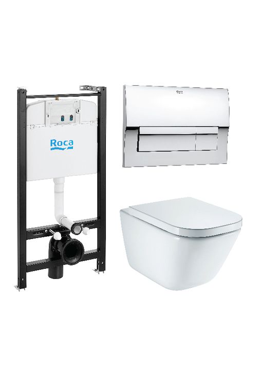 Изображение Инсталляция Roca с безободковым унитазом Roca Gap Clean Rim 34647L000