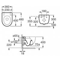 Инсталляция Alcaplast с унитазом Roca Meridian-N Compact 346248000 схема 5