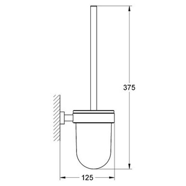 Ершик настенный Grohe Essentials Cube 40513001 схема 2