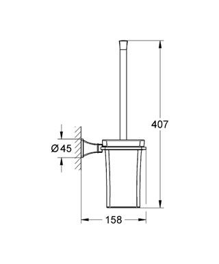 Ершик туалетный Grohe Grandera 40632000 схема 2