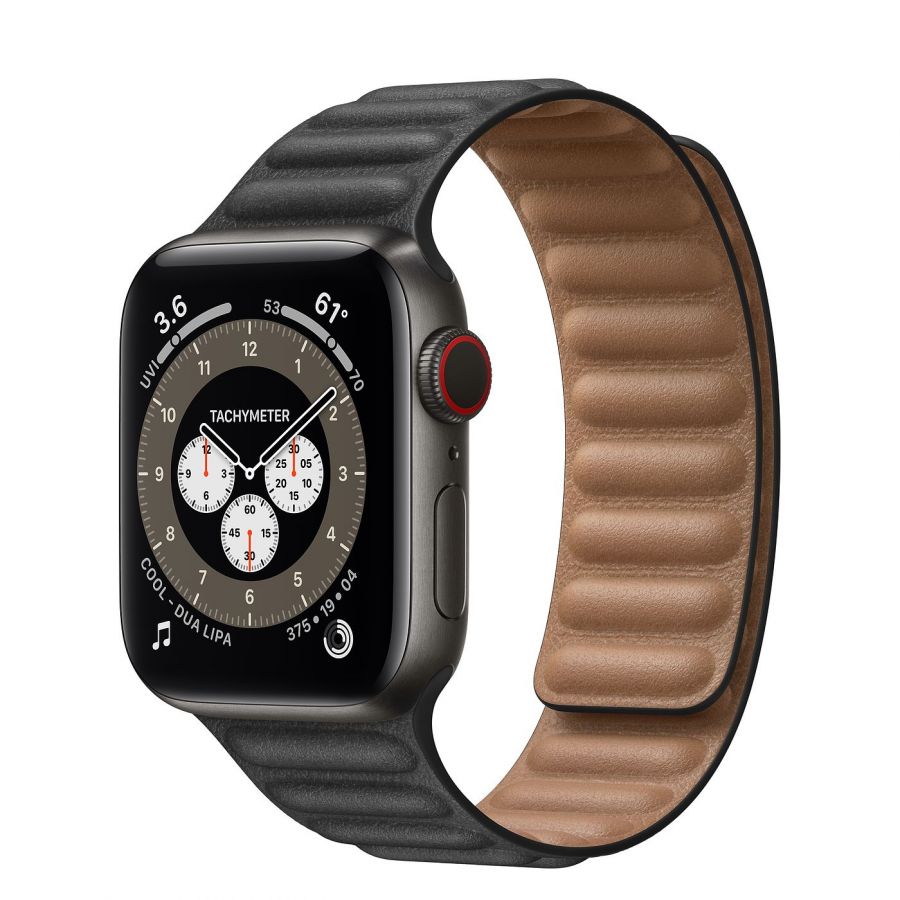 Часы Apple Watch Edition Series 6 GPS + Cellular 40mm Space Black Titanium Case with Leather Link Black Leather Link