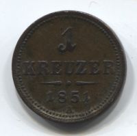 1 крейцер 1851 Австрия