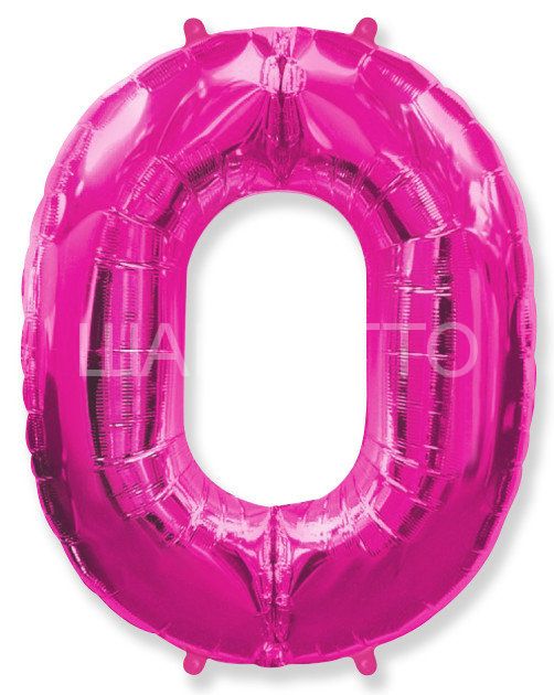 Цифра "0" фуксия