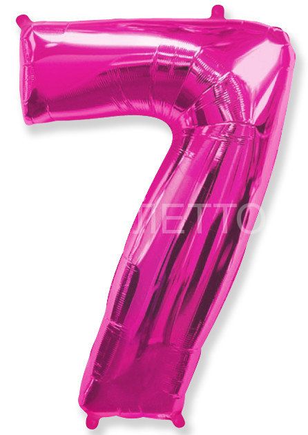 Цифра "7" фуксия